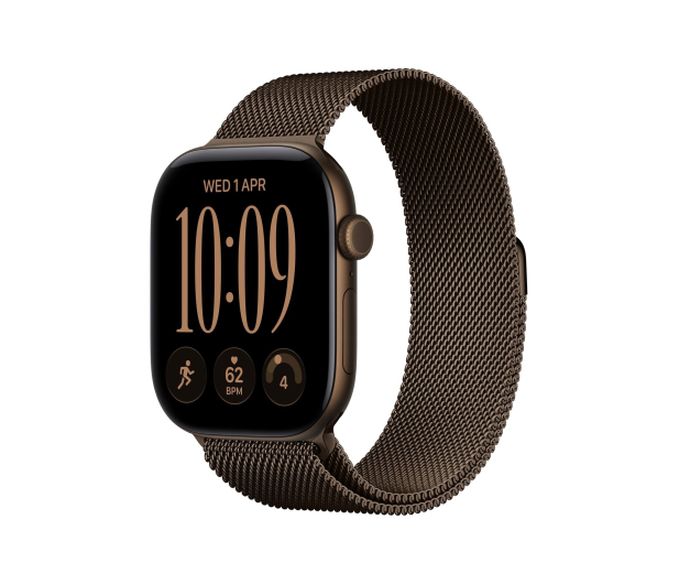 Apple Watch 12 46/Ciemny brąz Alu/Ciemny brąz Mediolańska S/M 5G - 1594101 - zdjęcie